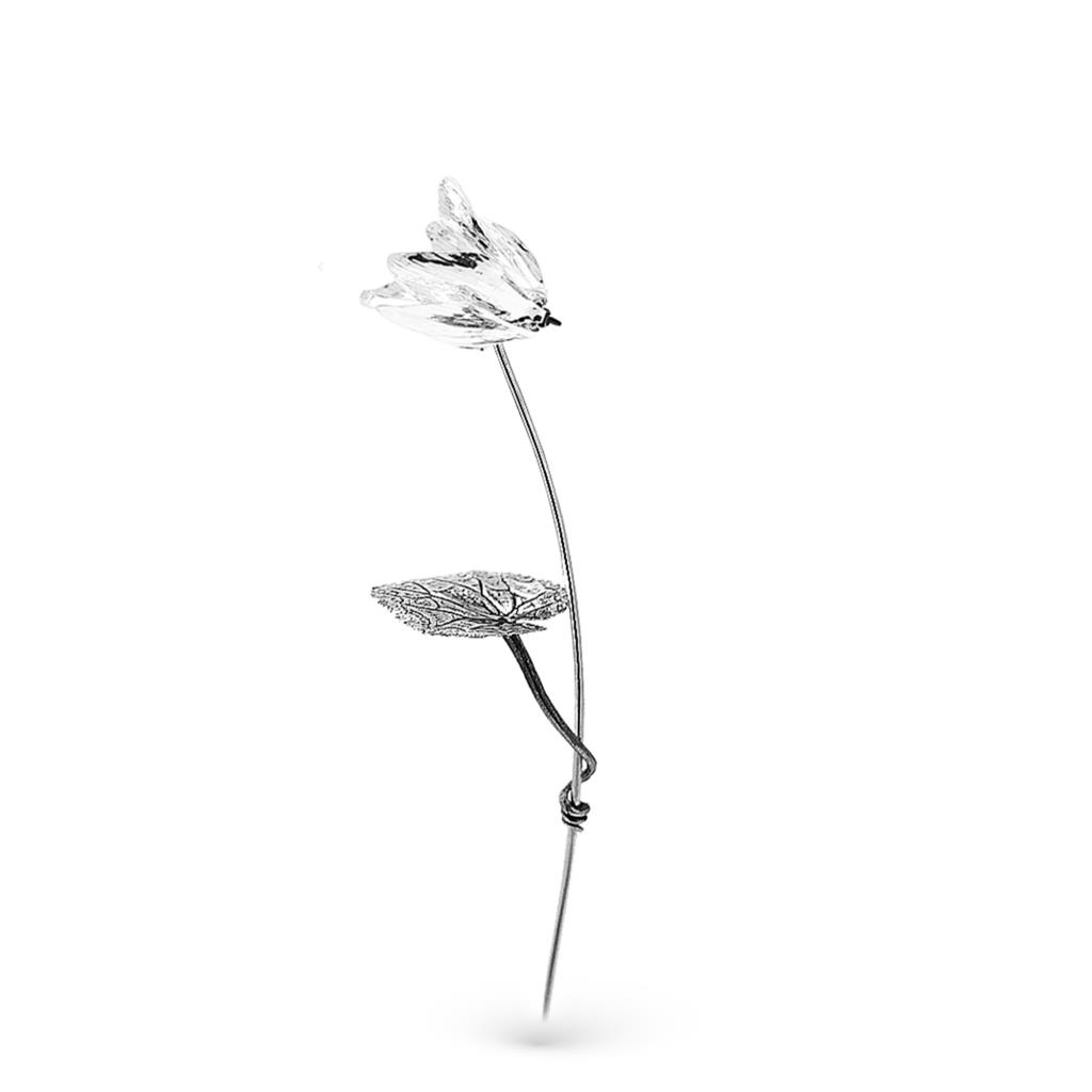 925 sterling silver ornament cyclamen 25,5cm