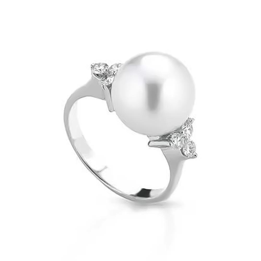 Coscia ring LBRNAK277 White Gold, Diamonds, Pearl