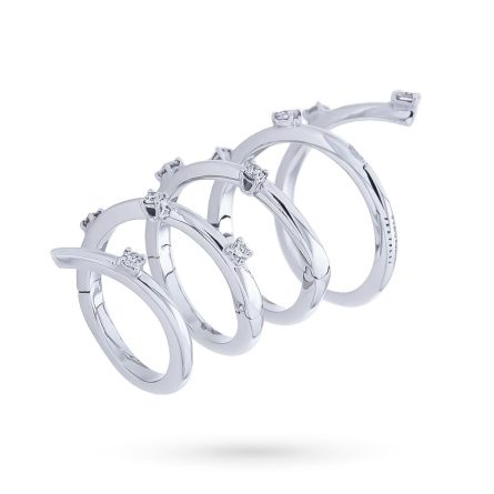 Anillo espiral de diamantes en oro blanco 0,61ct