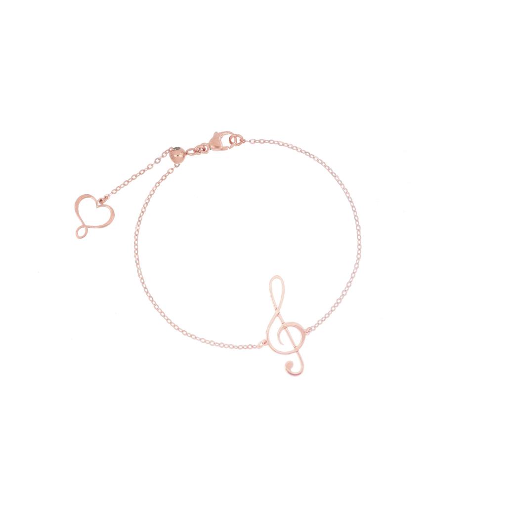 Bracciale chiave violino grande rosa Maman et Sophie BPVIO1CHROG