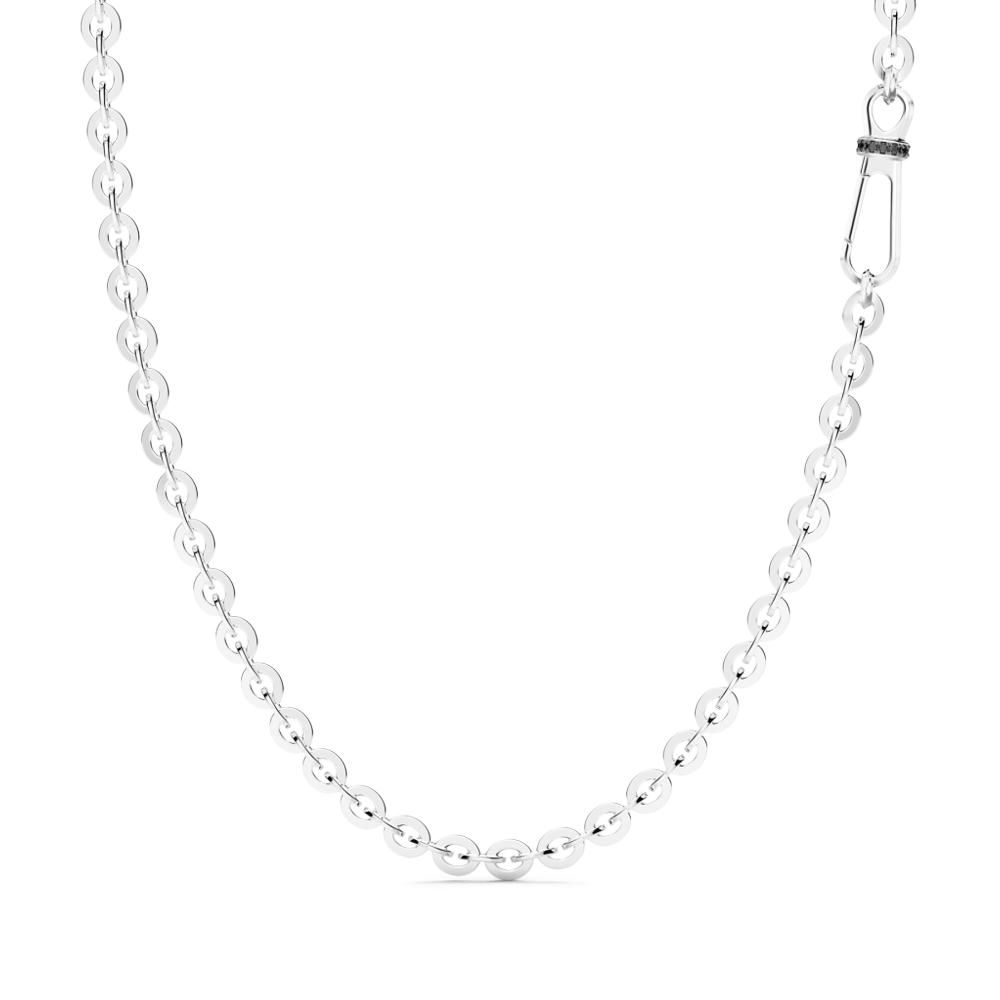 Collana solo maglia Zancan EXC431 argento pietre nere