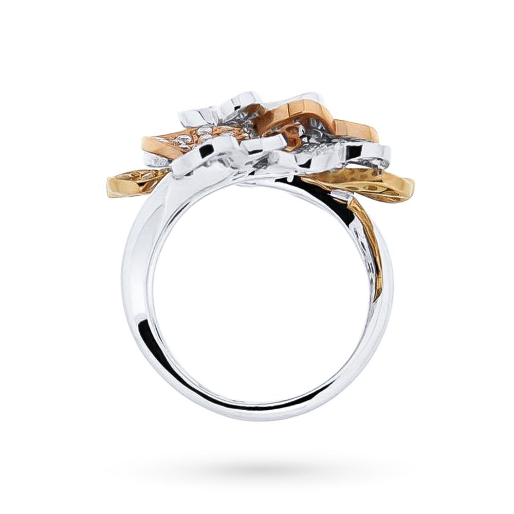 Anello Oro Bianco 18kt Cuori e Diamanti 1,75 ct