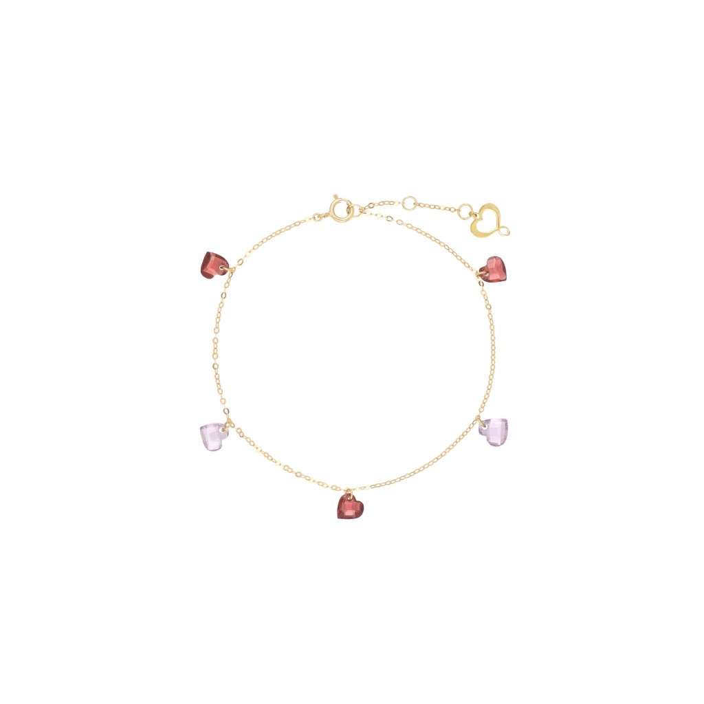 Maman et Sophie BRCUN3G2A Nude Heart Bracelet in 18kt Yellow Gold