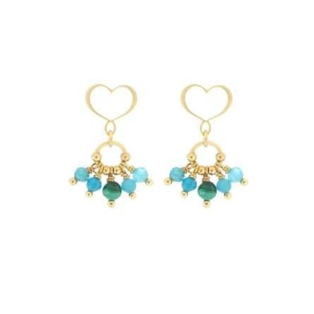 Maman et Sophie ORNDN4AP 925 silver gold plated earrings pair