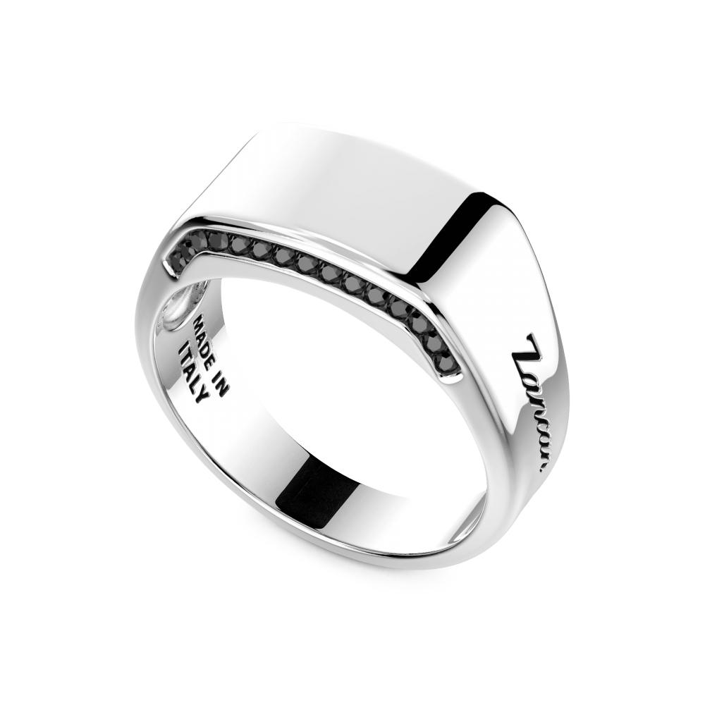 Anello chevalier Zancan ESA059 argento spinelli laterali