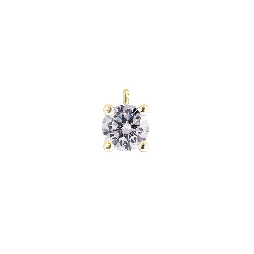 pendant Dedie with Diamond ct.0.05 in 18kt yellow gold