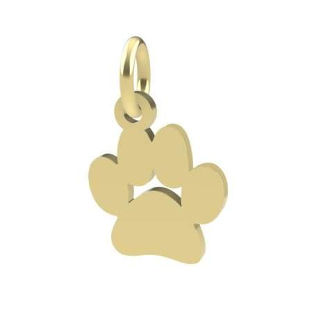 18kt yellow gold Paw pendant Dedie