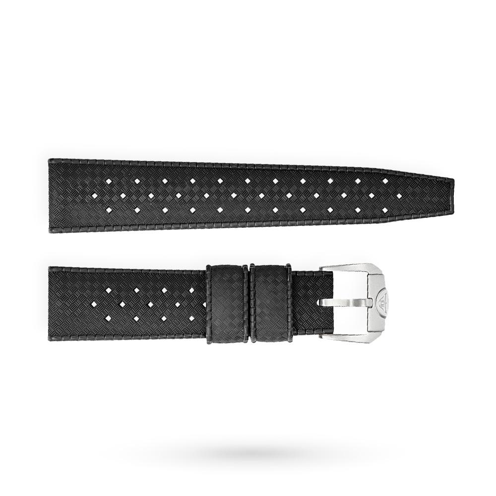 Cinturino Squale Homage Tropic Rubber Black 20mm