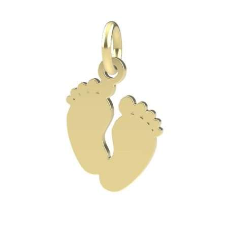 18kt yellow gold Feet pendant Dedie