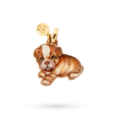 Gabriella Rivalta Bulldog Perro Colgante Cobre Oro