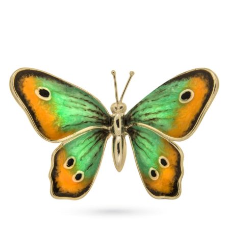 Ornament in 925 sterling silver and enamel of butterfly L size