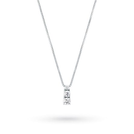 Girocollo oro bianco trilogy diamanti 0,42ct di Mirco Visconti