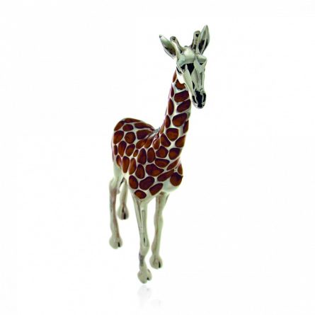 Giraffa media Soprammobile Moderno Medio argento 925 smalto