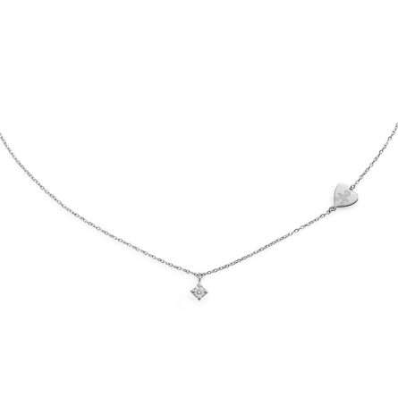 leBebe LBB260 necklace diamond 0.07ct heart baby shape