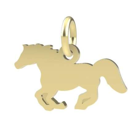 18kt yellow gold Horse pendant Dedie