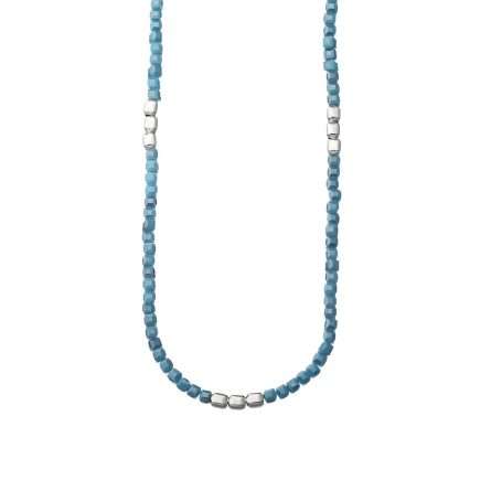 Collar Edoardo Mariani Plata Cristales Azul