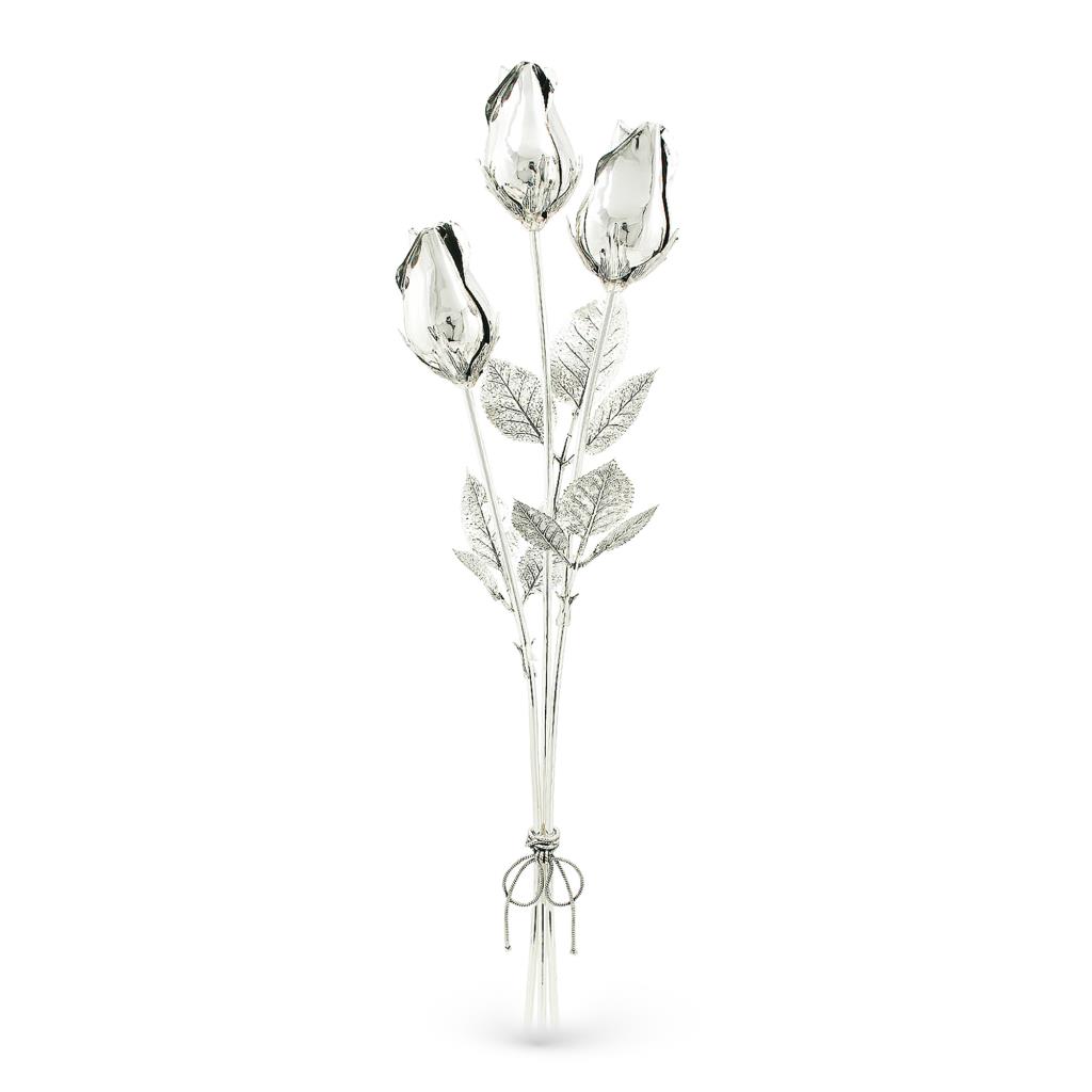 Bouquet of roses in 925 sterling silver 48cm