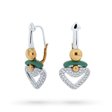 Orecchini Nouvelle Bague oro smalti diamanti 0,66ct