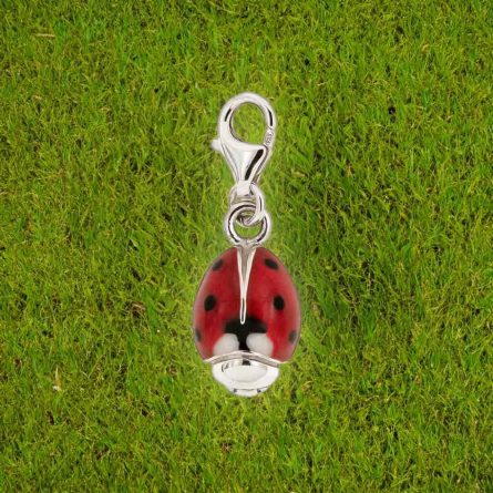 Ciondolo Coccinella argento 925 e smalto