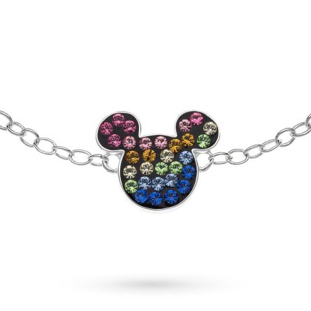 Bracciale bambini Disney Mickey Mouse cristalli colorati