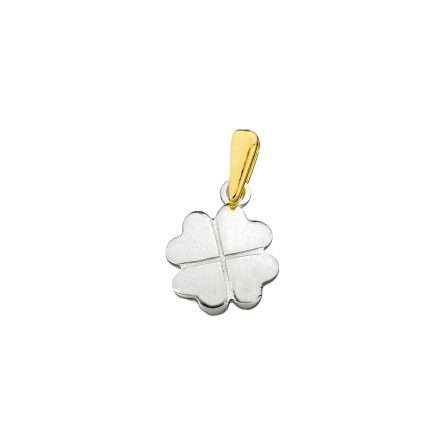 Edoardo Mariani Silver and Gold Pendant Four-Leaf Clover