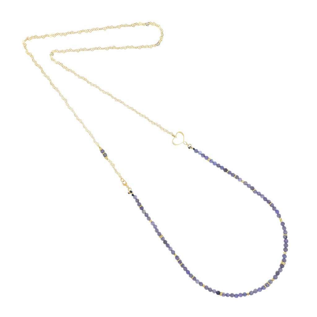 Long Tanzanite Necklace & Maman Heart Maman et Sophie