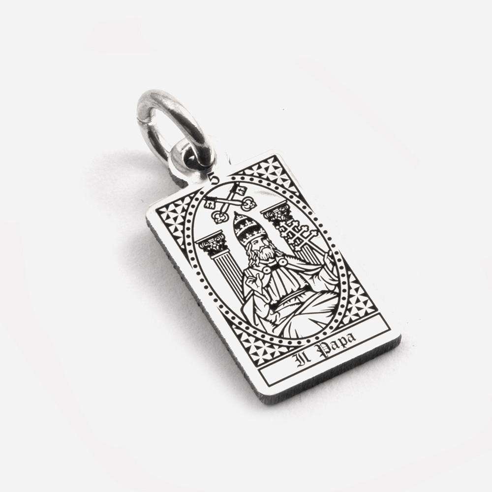 The Hieropant Tarot Card Pendant in 925 Silver