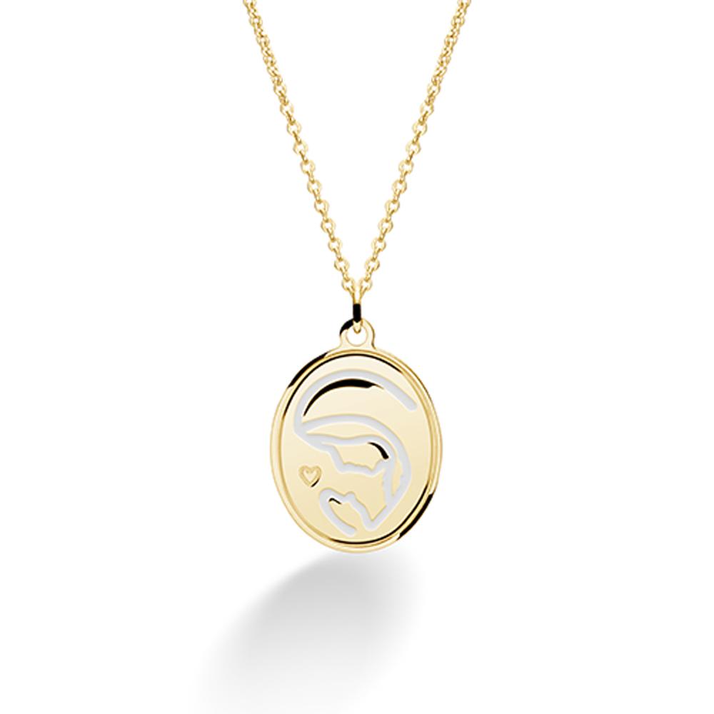 Collana leBebé PMG083 Proteggimi ciondolo Madonnina oro giallo