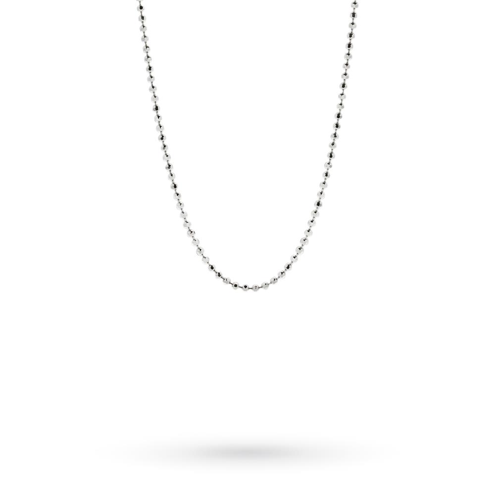 Catenina diamantata sottile argento 50cm