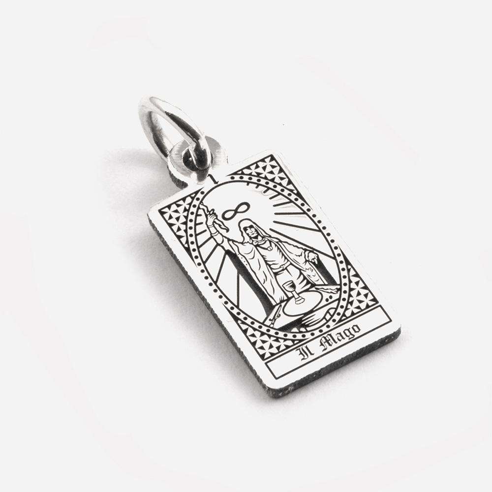 Colgante Carta del Tarot El Mago en plata 925