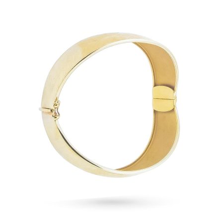 Bracciale rigido oro giallo 18kt manetta setata