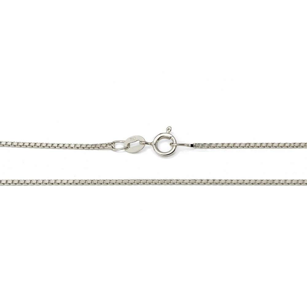 Cadena veneciana oro blanco 18kt 45cm con cierre de resorte