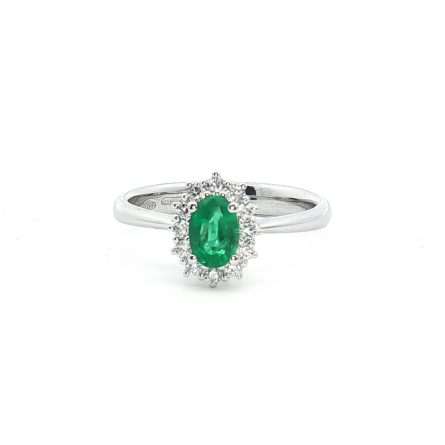 Emerald ring 0.50 ct and diamonds Mirco Visconti