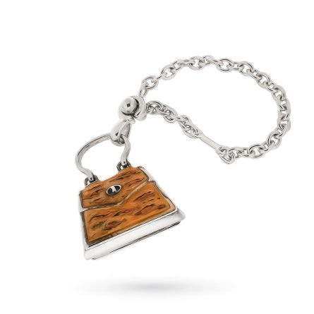 925 silver keychain enamelled bag chain