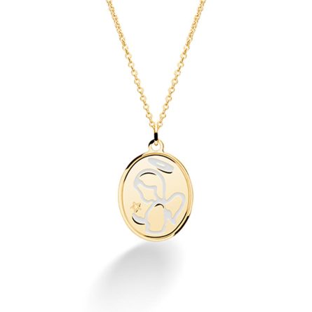 Collana leBebé PMG086 Proteggimi ciondolo Angioletto oro giallo