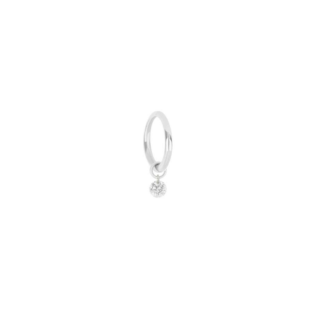 Piercing círculo único Maman et Sophie oro blanco diamante nude 0,05 ct