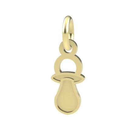 18kt yellow gold Pacifier pendant Dedie