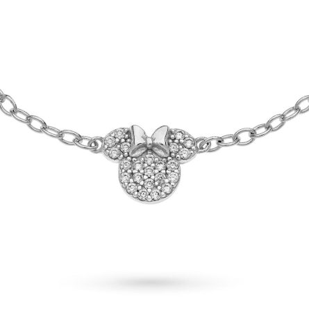 Bracciale bambini Disney Minnie pavè cristalli bianchi