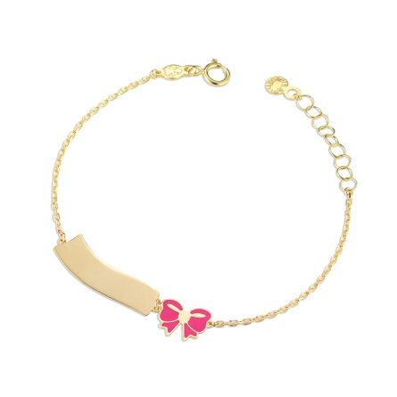Bracciale leBebé PMG144 Primegioie fiocco targhetta nastro oro giallo