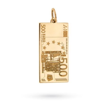 Colgante de billete de 500 euros en oro rosa de 9kt