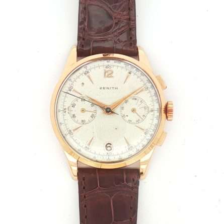 Zenith Oro rosa 18kt Manuale Silver 38 mm