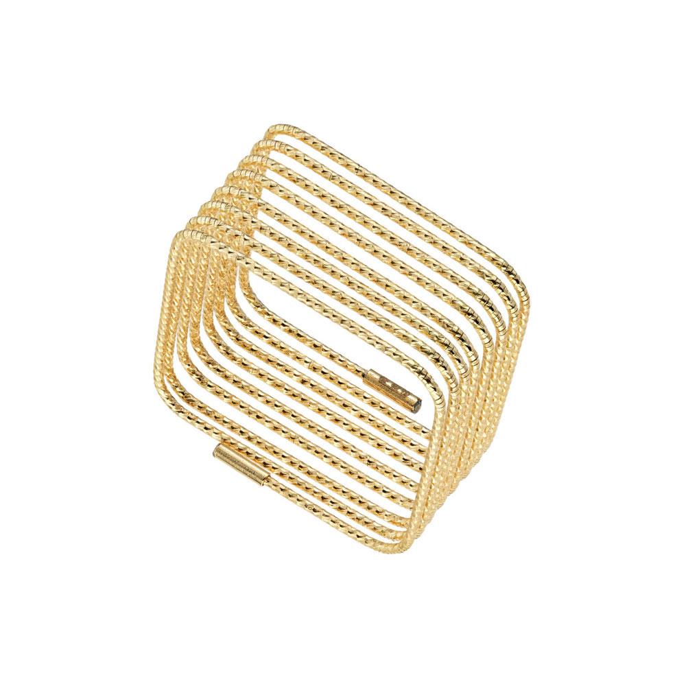 Square 8-Wire Yellow Gold Ring MagicWire