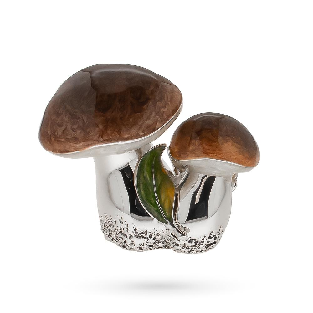 Glazed porcini mushrooms ornament Saturnoo ST189