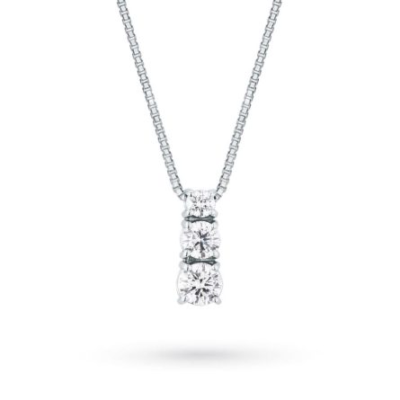 Girocollo oro bianco trilogy diamanti 0,42ct di Mirco Visconti