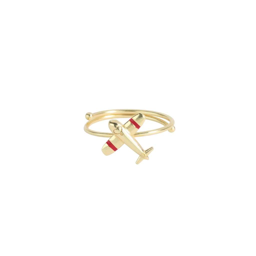 Maman et Sophie ANVIAAEGI Travel Ring in 925 Silver with Gold Plated Finish