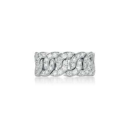 Anello Buonocore Noon oro bianco 18 kt diamanti bianchi