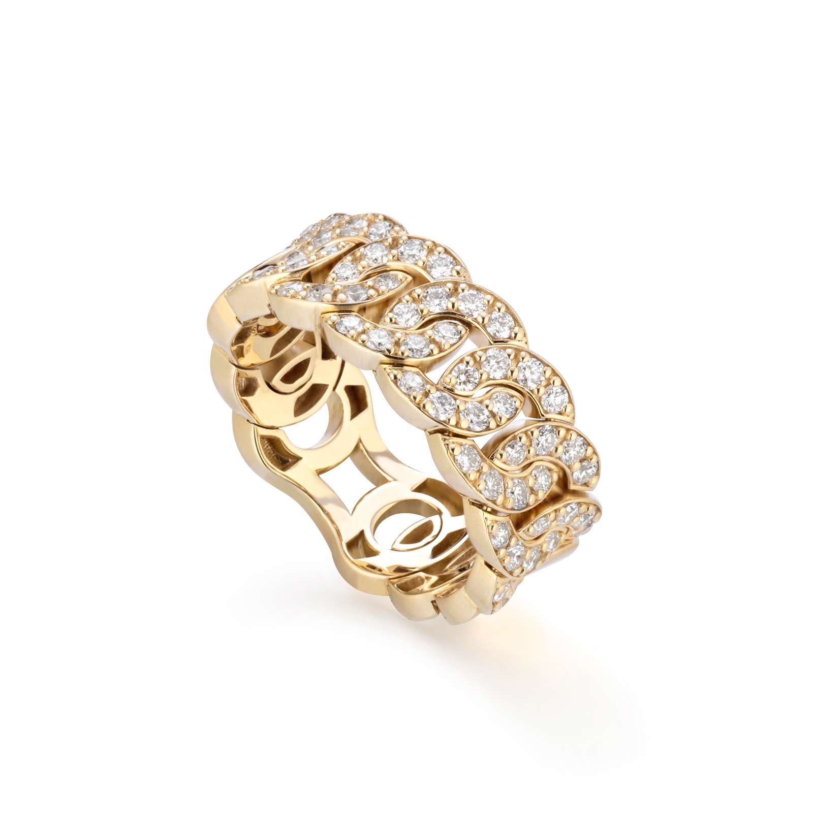 Anello Buonocore Noon oro giallo 18 kt diamanti bianchi