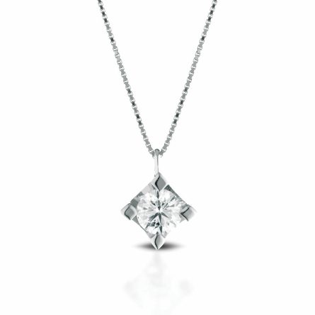 Collar veneciano con punto de luz oro diamante 0.35ct GIA D VS1