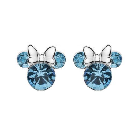 Orecchini bambina Disney Minnie argento cristallo arancio