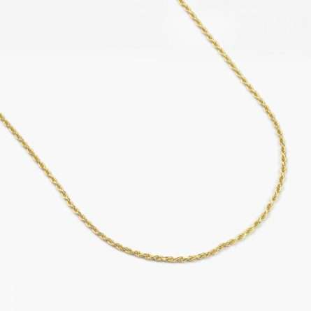 Diamond-Cut Rope Chain 025 in Yellow Gold with Adjustable Extenders – Elegant and Versatile